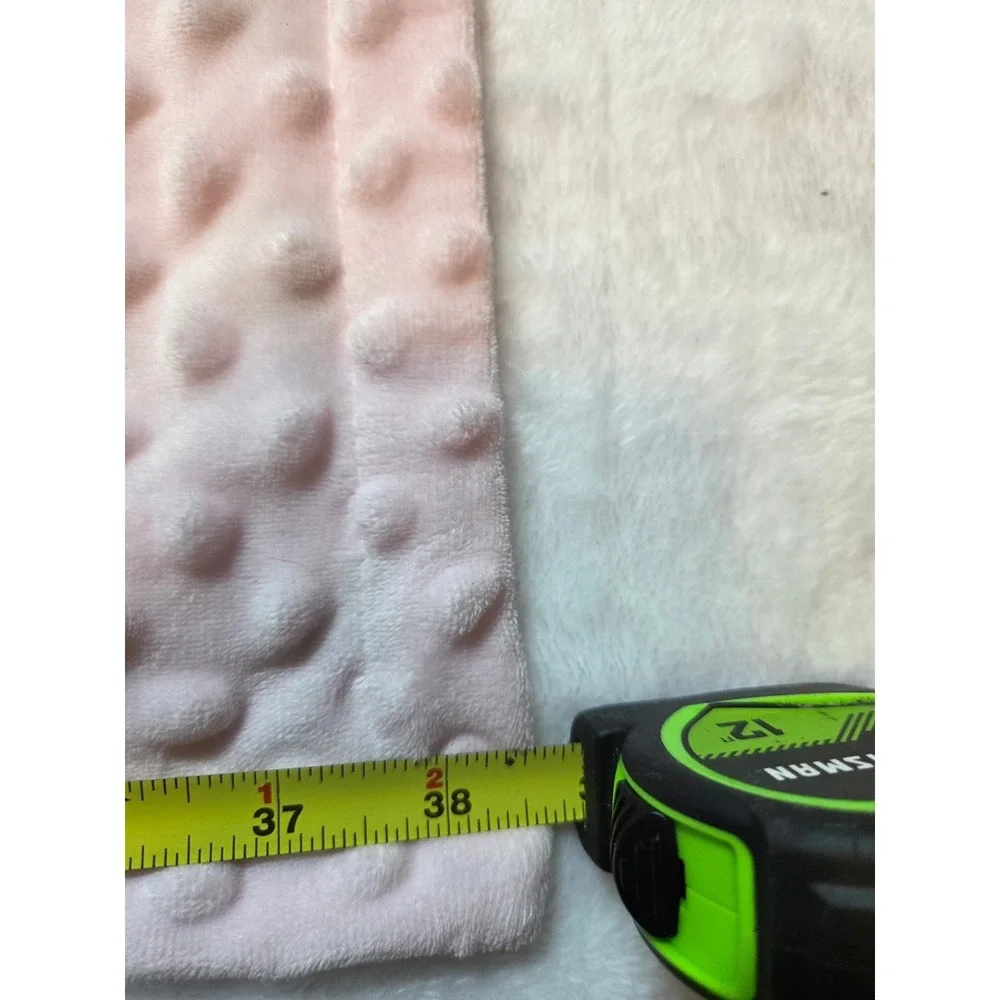 Baby Blanket Pink Floral Reversible Minky Dot 38